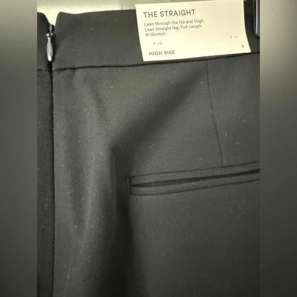 Ann Taylor The Straight Pant in Black Bi-Stretch, Size 2, NWT - Picture 6 of 11